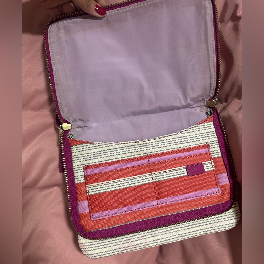 Fossil brand canvas bag for summer crossbody